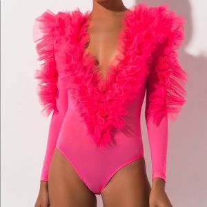 Pink Ruffle Shuffle Bodysuit